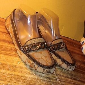 Coach Fortunata monogram loafers 8B